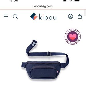 Kibou travel diaper bag in midnight (canvas)